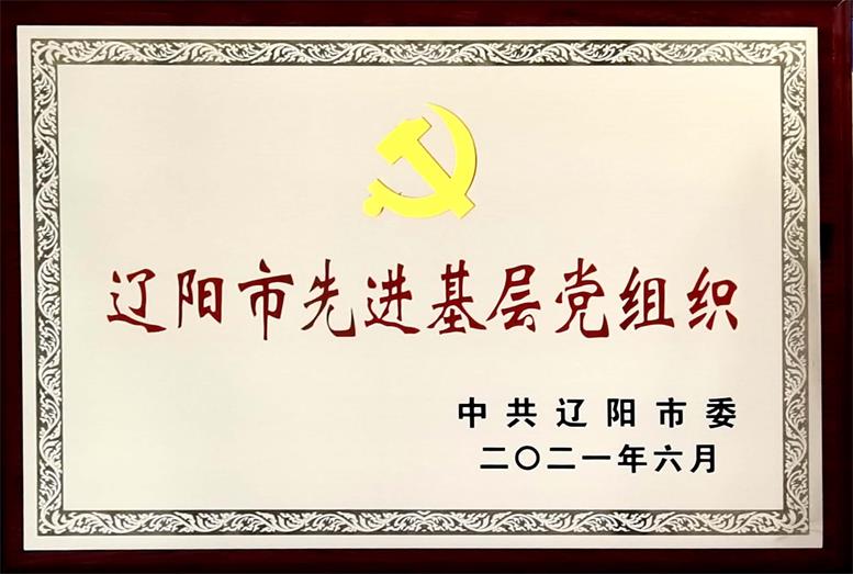 九游老哥J9俱乐部集团荣获“辽阳市先进基层党组织”称号